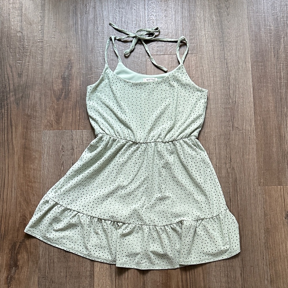 Speechless Mint/Light Green Polka Dot Dress